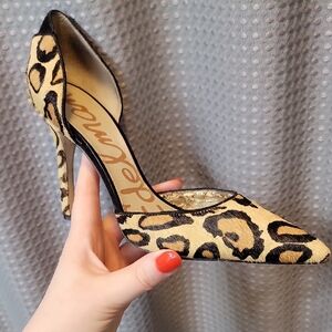 Sam Edelman Delilah Cheetah Leopard Animal Print Pumps Heels Size 7.5